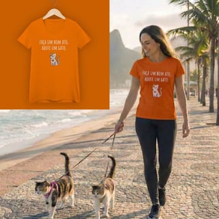 Nome do produto Baby Look Faça um Bom Ato, Adote um Gato.