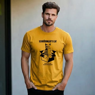 Nome do produto Camiseta Schrödinger's Cat - Paradoxo da Física Quântica | Edição Limitada