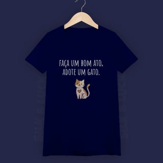 Nome do produto Baby Look Faça um Bom Ato, Adote um Gato.