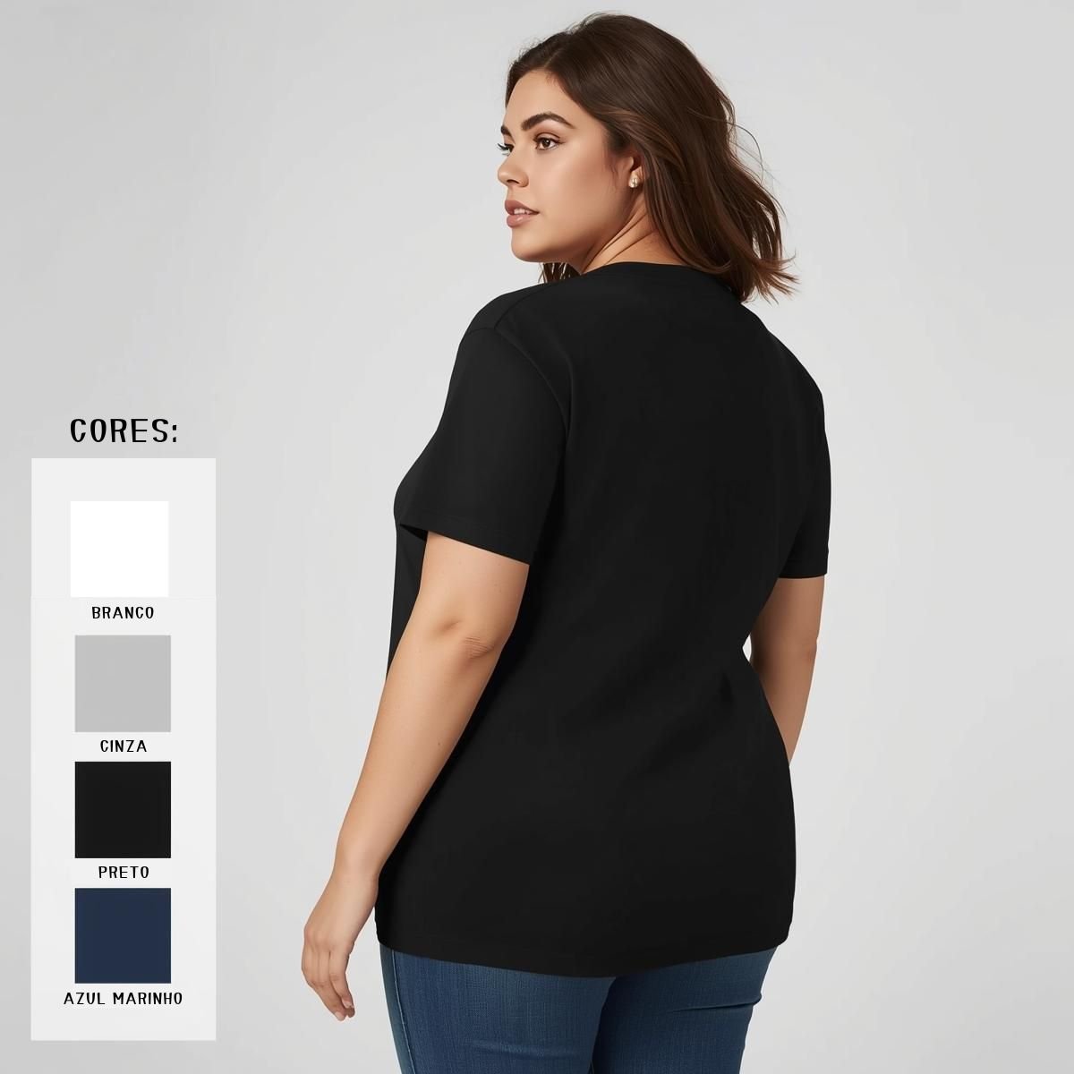 Nome do produto: Camiseta Plus Size Básica de Algodão | Conforto e Qualidade