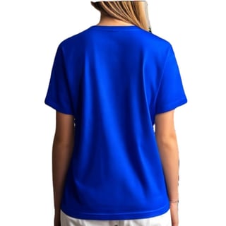 Nome do produto Camiseta Azul Royal Gato Divertido - Algodão Penteado
