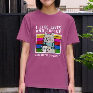 Nome do produto Baby Look (Gatos & Café) - Algodão 30.1 Quality