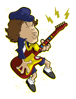 Nome do produto Camiseta Kid Angus Young 