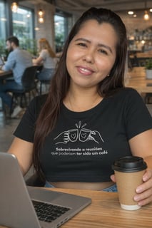 Nome do produto Cropped Surto & Café