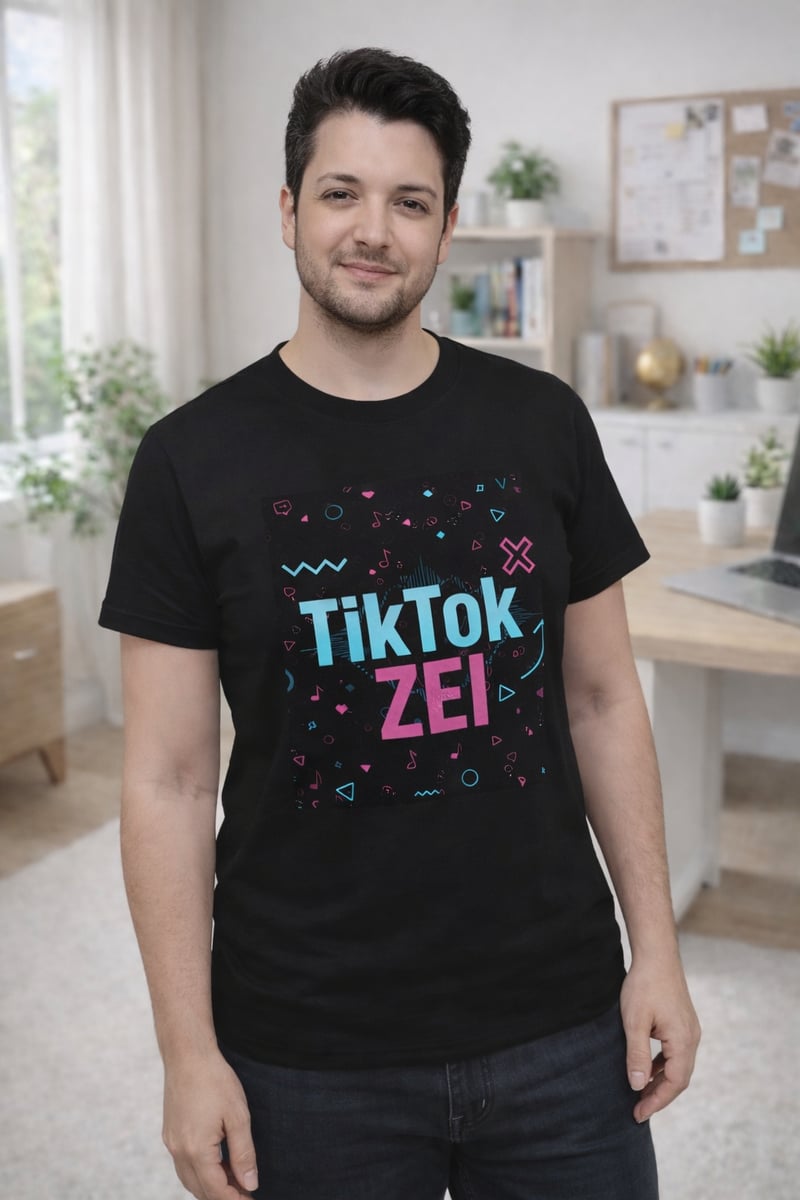 Nome do produto: Camiseta T-Shirt Quality TikTokZei - Camiseta personalizada Unissex 