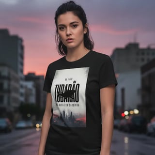 Nome do produto Camiseta Preta T-shirt Quality Temática Tubarão 