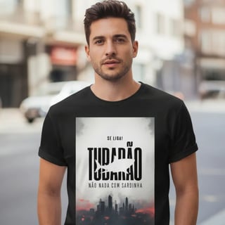 Nome do produto Camiseta Preta T-shirt Quality Temática Tubarão 