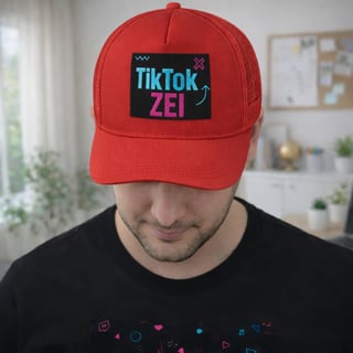 Nome do produto Boné TiktokZei Americano com Tela - Boné Personalizado Moderno