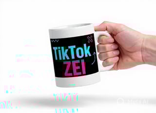 Nome do produto Caneca Personalizada TIKTOKZEI - Caneca para Criadores de Conteúdo