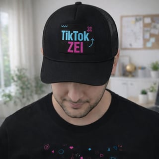 Nome do produto Boné TiktokZei Americano com Tela - Boné Personalizado Moderno
