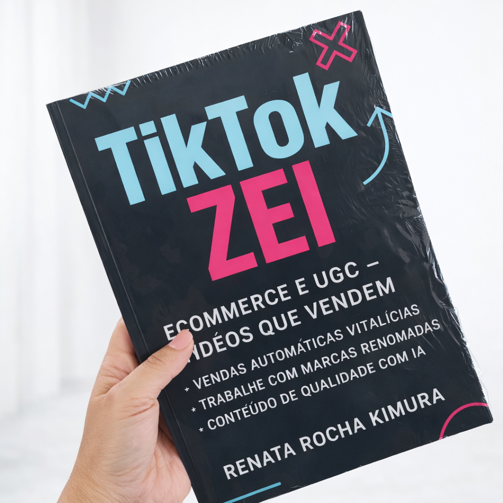 Livro CURSO Ecommerce e UGC Creator - TiktokZei - Vídeos que geram vendas automáticas