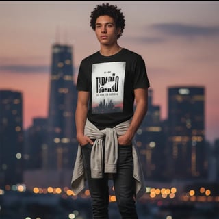 Nome do produto Camiseta Preta T-shirt Quality Temática Tubarão 