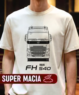 CAMISETA DE CAMINHÃO VOLVO FH 540 SÉRIE TRAÇOS (ALGODÃO MACIO)
