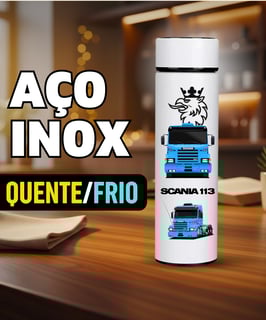 GARRAFA TÉRMICA CAMINHÃO SCANIA 113H AZUL