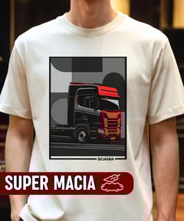 CAMISETA CAMINHÃO SCANIA G ALGODÃO ULTRA MACIO 
