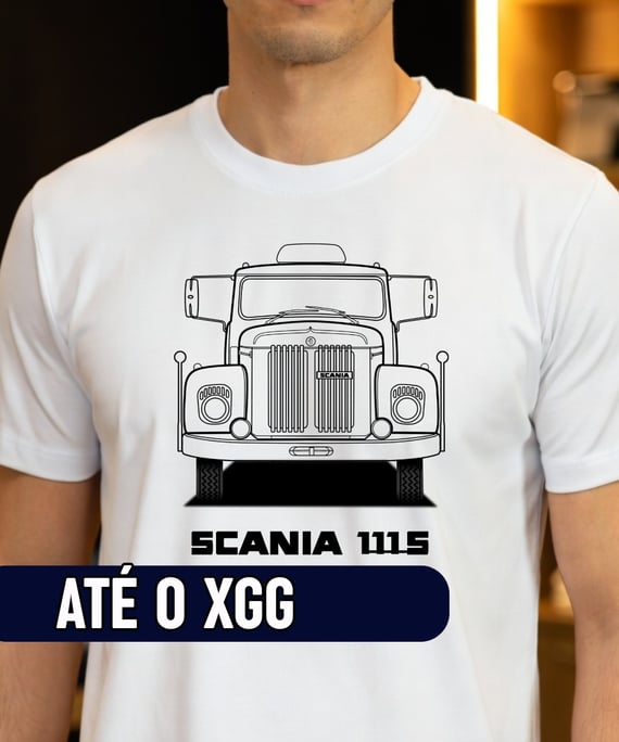 CAMISETA CAMINHÃO SCANIA 111S JACARÉ SÉRIE TRAÇOS