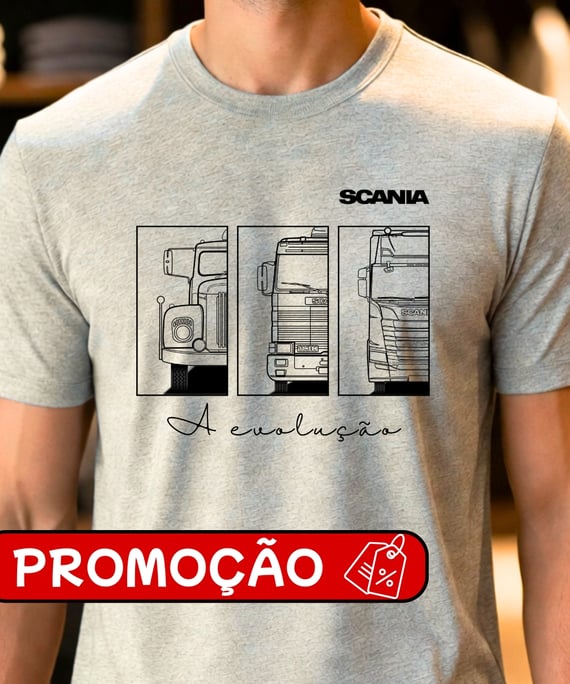 CAMISETA CAMINHÕES SCANIA A EVOLUÇÃO