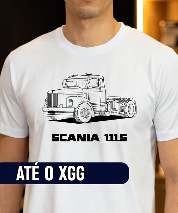 CAMISETA CAMINHÃO SCANIA 111S SÉRIE TRAÇOS 3D
