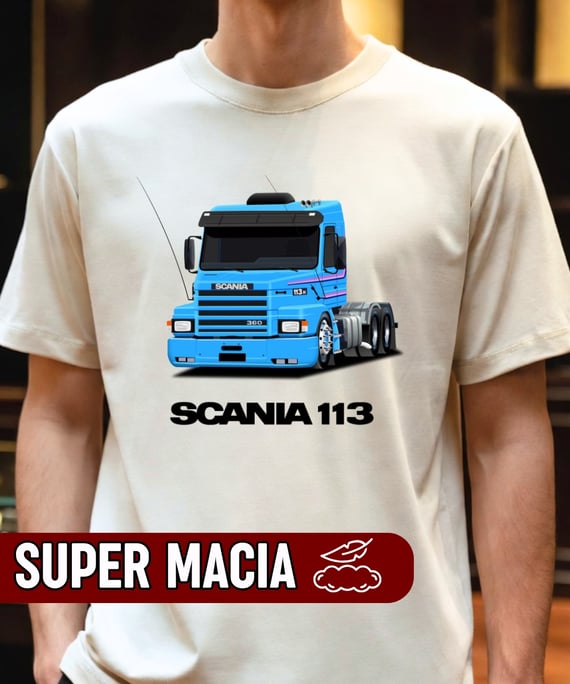 CAMISETA CAMINHÃO SCANIA 113H (MALHA PRIME)