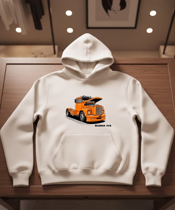 CASACO DE MOLETOM CAMINHÃO SCANIA 111S JACARÉ (CLARO)