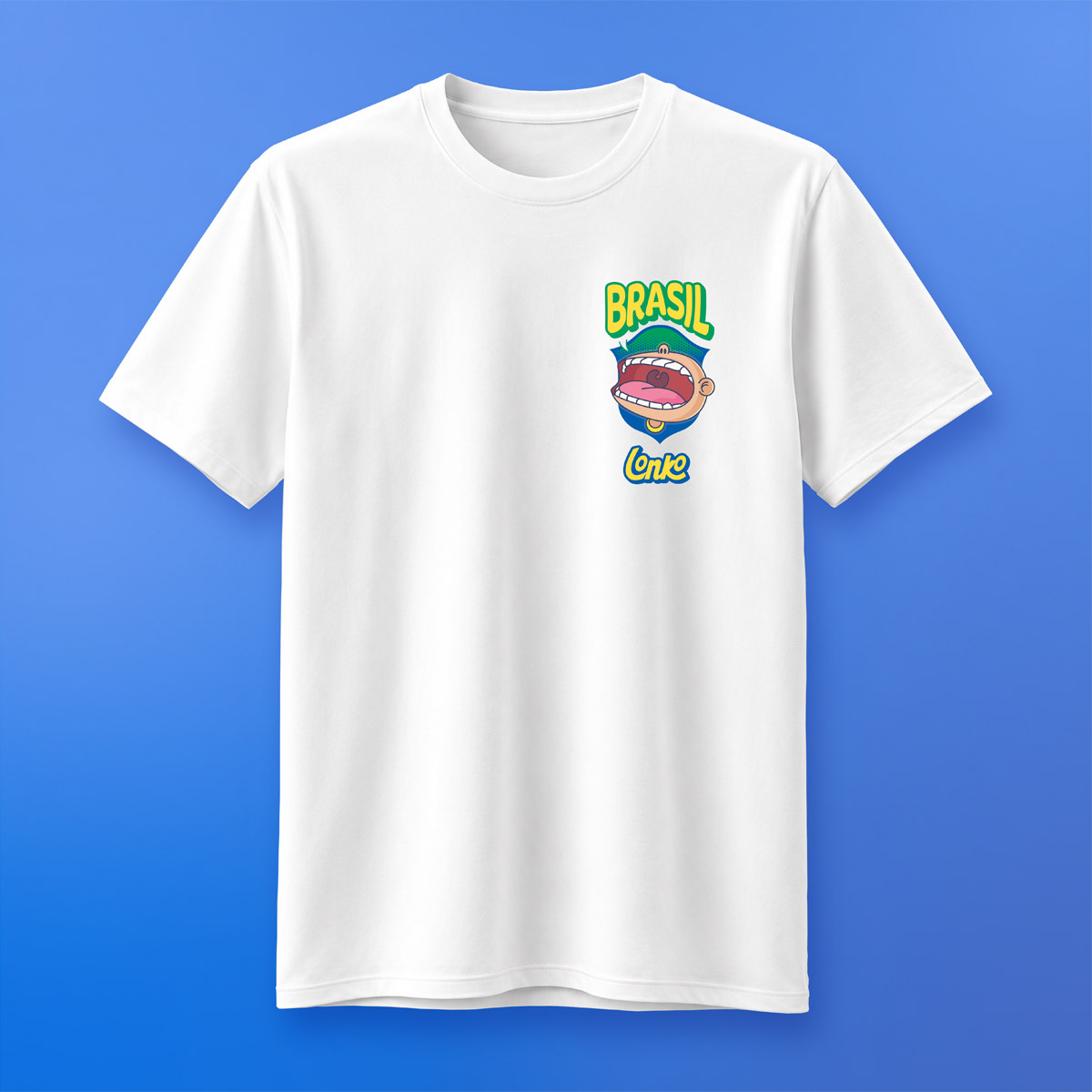 Camiseta Brasil Torcedor Brasão - Branca