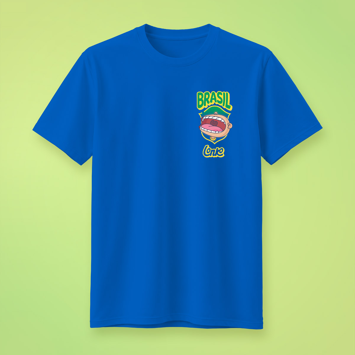 Camiseta Brasil Torcedor Brasão - Azul