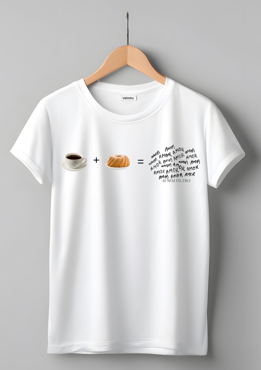 Nome do produto: Café + Bolo - Camiseta Baby Long Quality