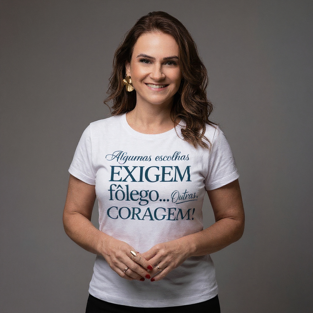 Nome do produto: Babylook Empreendedora Feminina | Escolhas Exigem Coragem – Rede Prosperidade Plena
