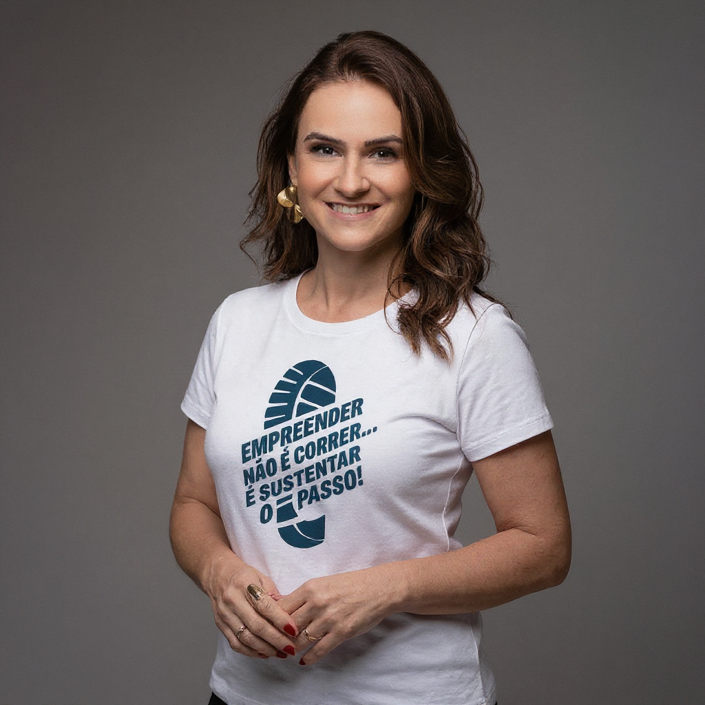 Nome do produto: Babylook Empreendedora Feminina | Empreender Não é Correr, é Sustentar o Passo – Rede Prosperidade Plena