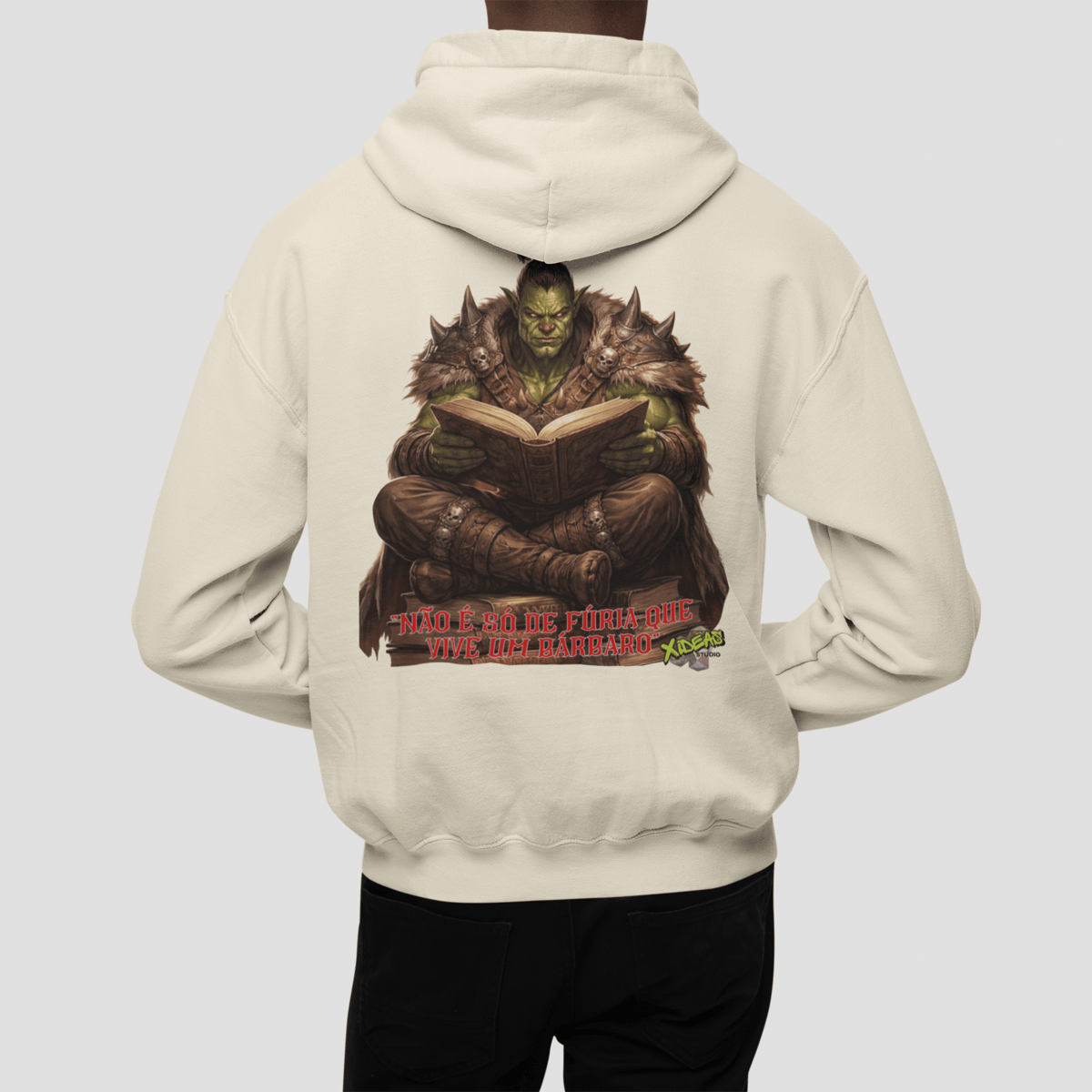 Nome do produto: Orc Leitor Moletom ziper e capuz
