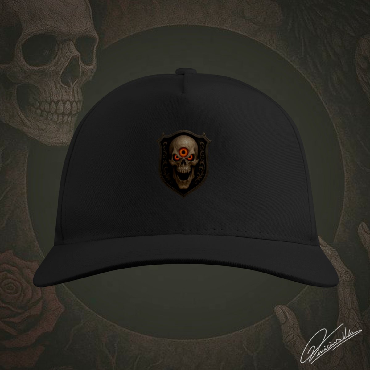 Nome do produto: Boné Caveira de Três Olhos