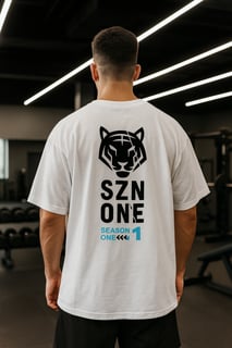 Camiseta Oversized Masc. Limited - Season One (Estampa costas)