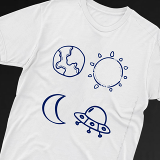 Nome do produto Camiseta 23.5 Symbols Branca e Azul