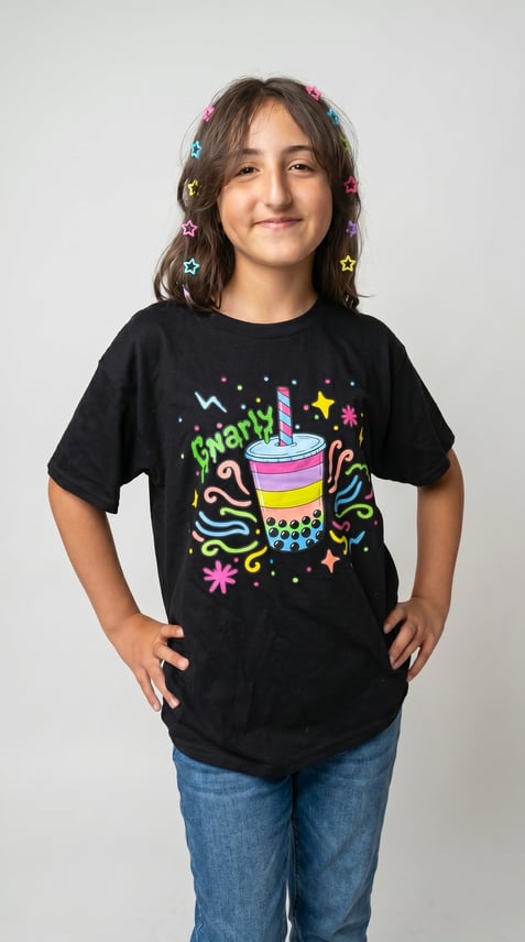 Camiseta Infantil - Inspirada em Gnarly (Katseye) por Sophie