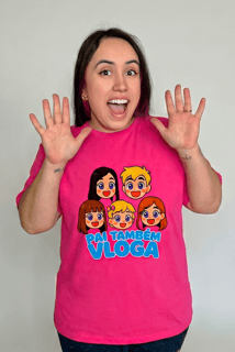Nome do produto Camiseta INFANTIL Pai Também Vloga Emojis - Várias Cores