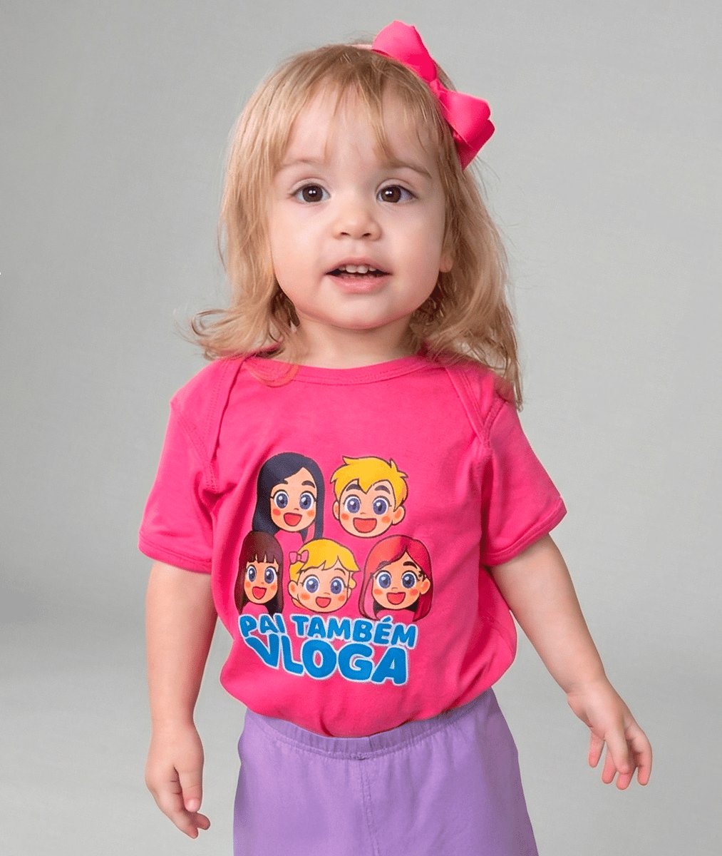 Nome do produto: Camiseta INFANTIL Pai Também Vloga Emojis - Várias Cores