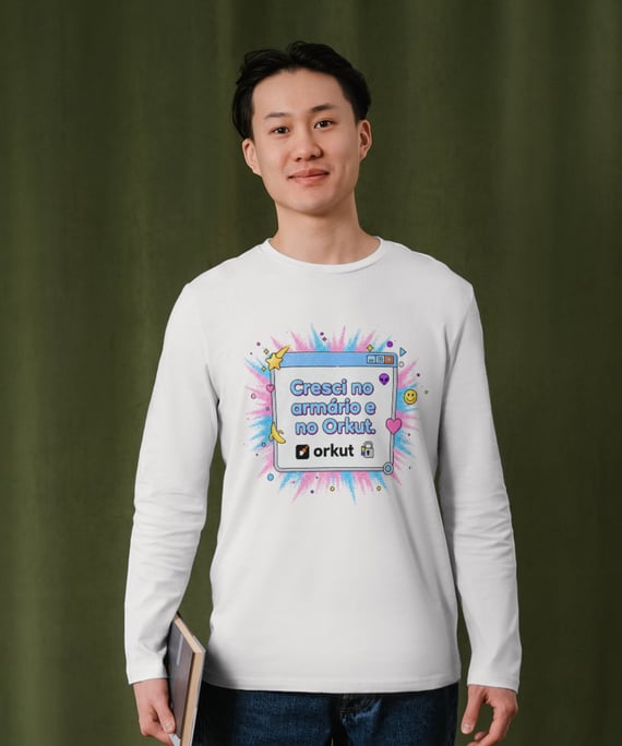 Camiseta Cresci no armário e no Orkut