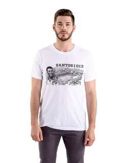 Nome do produto Camiseta Unissex - Pelé - Vila Belmiro
