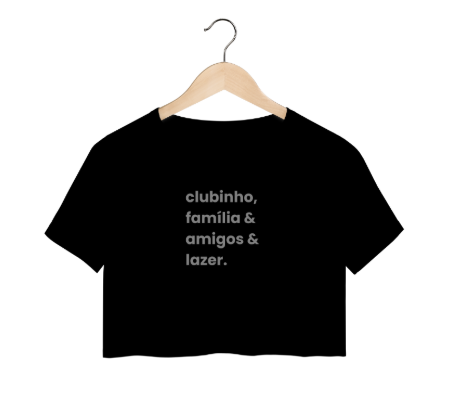 Nome do produto: Camiseta Cropped Clubinho