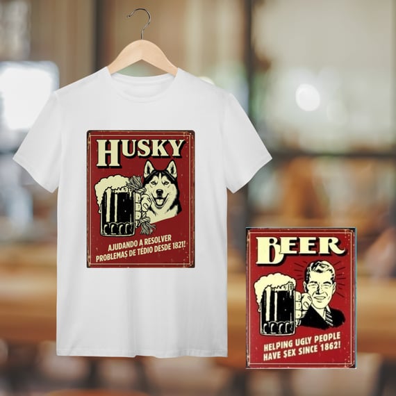 Camiseta Husky #vintageposter