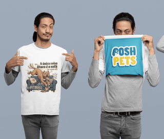 Nome do produto Camiseta Pitbull #stickerpaws