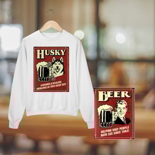 Moleton fechado Husky #vintageposter