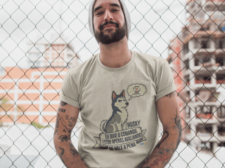 Nome do produto Camiseta Husky #stickerpaws