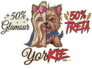 Nome do produto Camiseta Baby Long Yorkie #stickerpaws