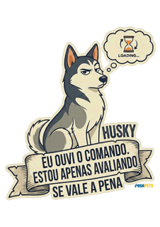 Nome do produto Camiseta Husky #stickerpaws