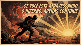 Nome do produto SE VOCÊ ESTÁ ATRAVESSANDO O INFERNO, APENAS CONTINUE