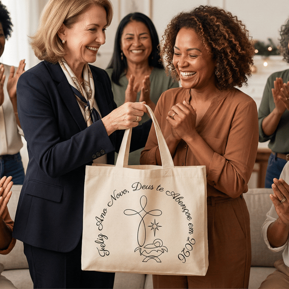 Ecobag G - Feliz Ano Novo, Deus Abençoe