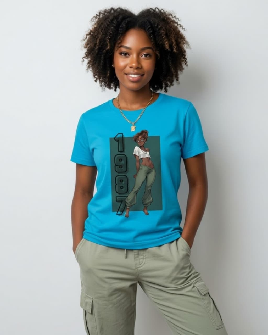 Nome do produto: Camiseta Feminina 1987