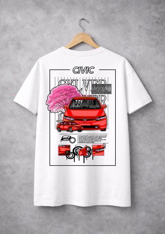 T-Shirt Stage 2 Civic SI branca