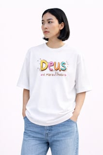 Nome do produto Camiseta Oversized - Deus mod1